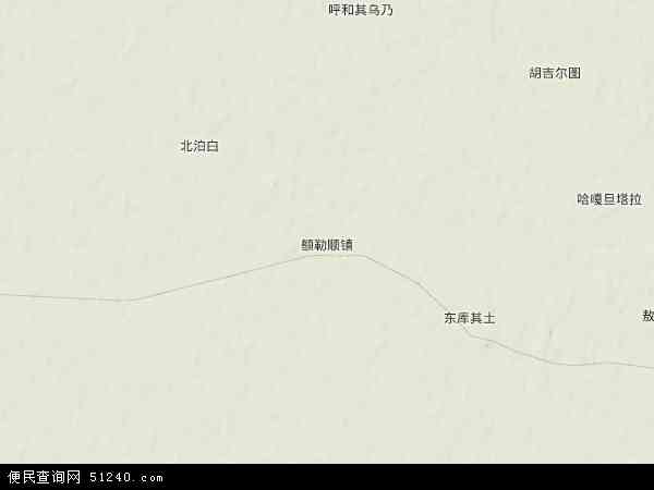 中国内蒙古自治区通辽市库伦旗额勒顺镇地图(卫星地图)图片