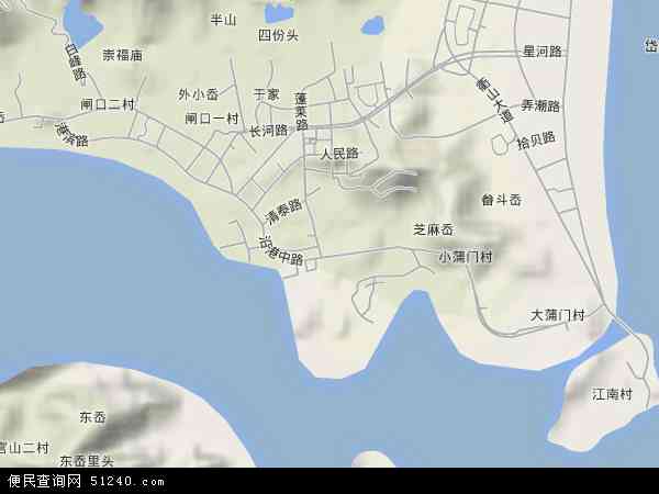 中国浙江省舟山市岱山县高亭镇地图(卫星地图)图片