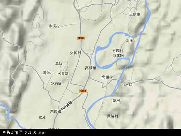 中国贵州省黔南布依族苗族自治州惠水县高镇镇地图(卫星地图)图片