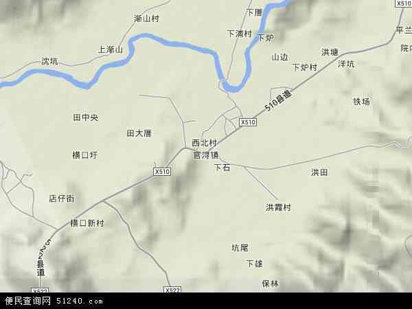 中国福建省漳州市漳浦县官浔镇地图(卫星地图)图片