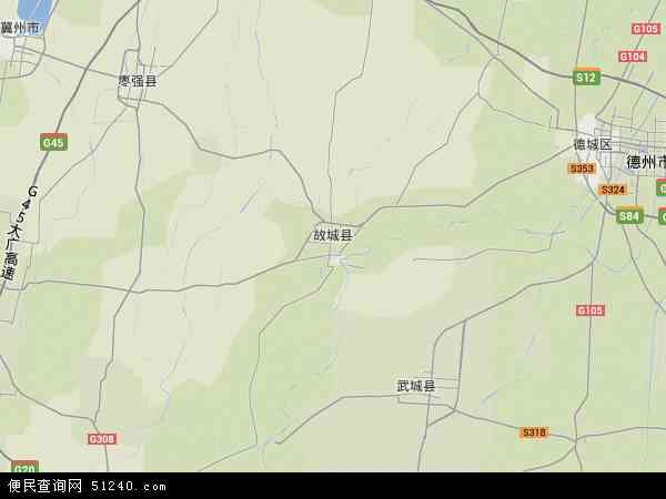 中国河北省衡水市故城县地图(卫星地图)图片