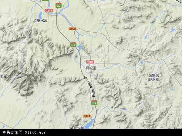 中国山东省莱芜市钢城区地图(卫星地图)图片图片
