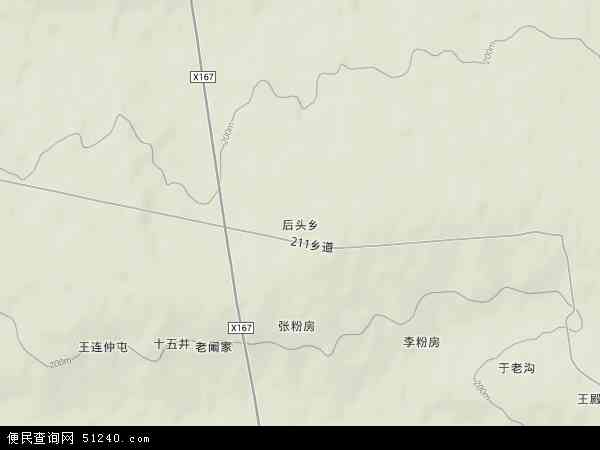 中国黑龙江省绥化市绥棱县后头乡地图(卫星地图)图片