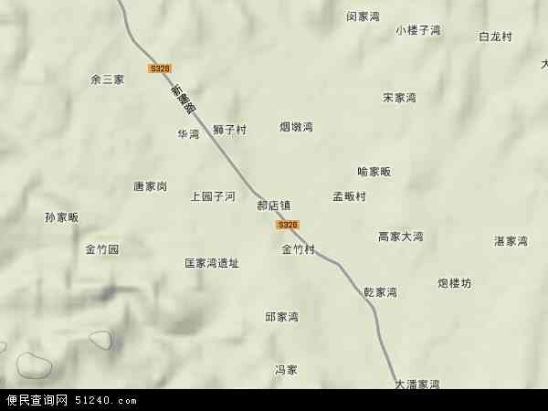 中国湖北省随州市广水市郝店镇地图(卫星地图)图片