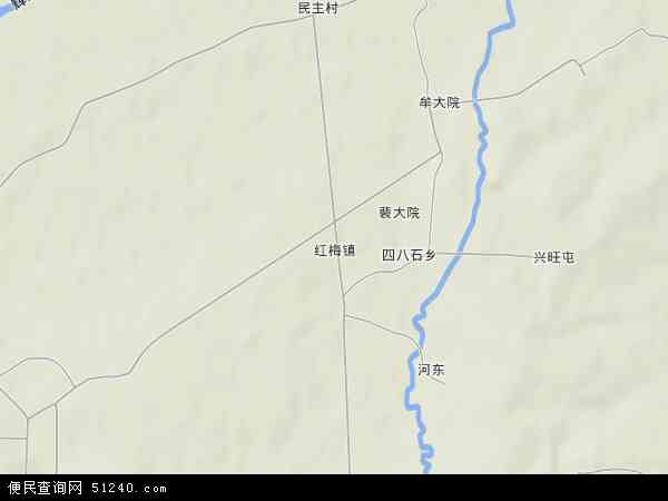 中国吉林省通化市梅河口市红梅镇地图(卫星地图)图片