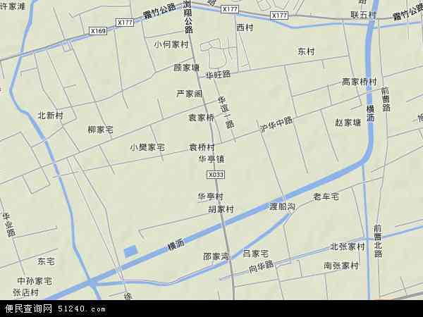 中国上海市嘉定区华亭镇地图(卫星地图)