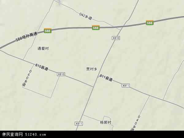 中国山西省运城市万荣县贾村乡地图(卫星地图)图片