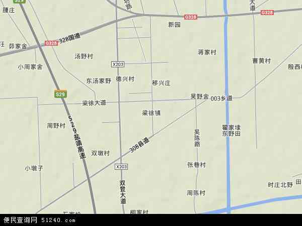 中国江苏省泰州市姜堰区梁徐镇地图(卫星地图)图片