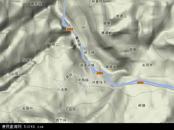 云南省昭通市彝良县洛泽河镇地图(地图)