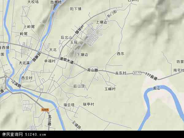 中国福建省福州市福清市龙山地图(卫星地图)图片