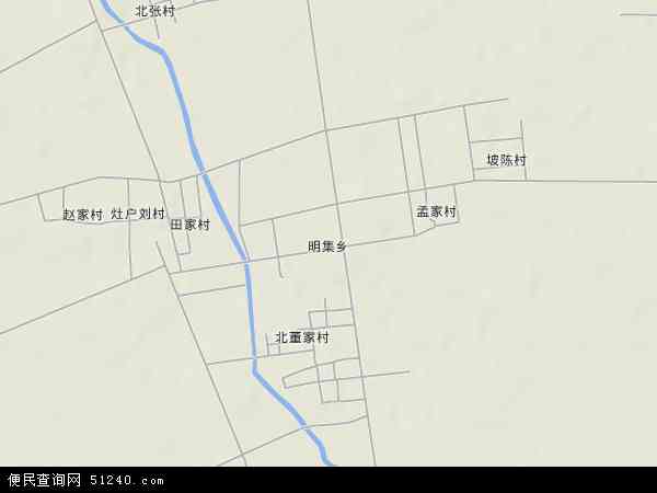 中国山东省东营市利津县明集乡地图(卫星地图)图片
