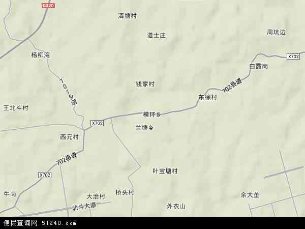 中国浙江省衢州市龙游县模环乡地图(卫星地图)图片
