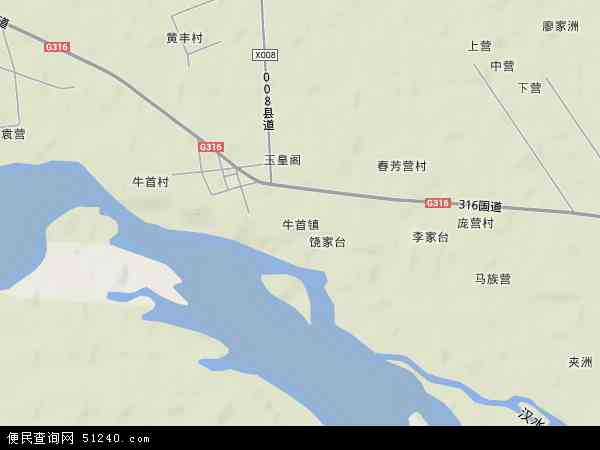中国湖北省襄阳市樊城区牛首镇地图(卫星地图)图片