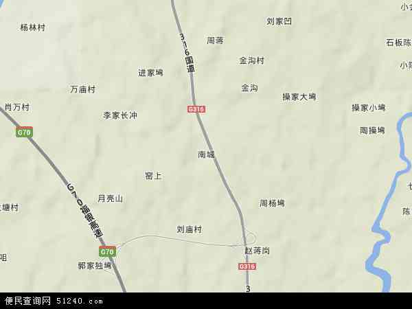 中国湖北省孝感市安陆市南城地图(卫星地图)