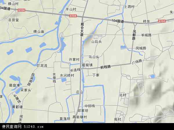 中国浙江省杭州市余杭区瓶窑镇地图(卫星地图