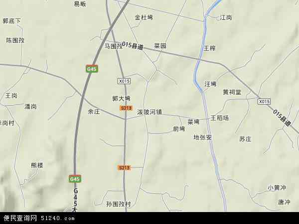 中国河南省信阳市光山县泼陂河镇地图(卫星地图)图片