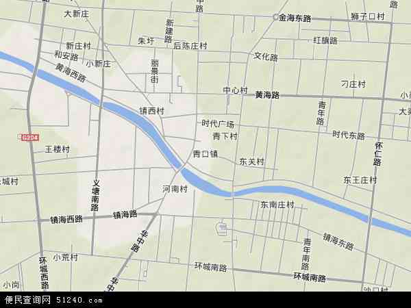 中国江苏省连云港市赣榆县青口镇地图(卫星地图)