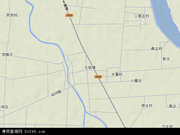 中国山东省聊城市阳谷县七级镇地图(卫星地图)图片