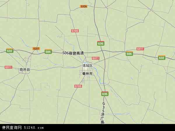 谯城区2016年地图 安徽省亳州市谯城区地图