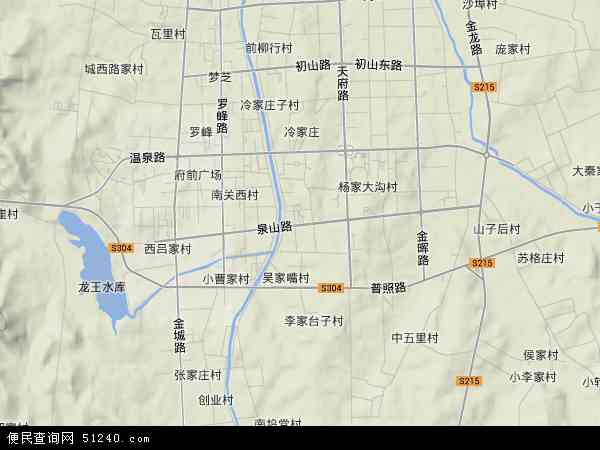 中国山东省烟台市招远市泉山地图(卫星地图)图片