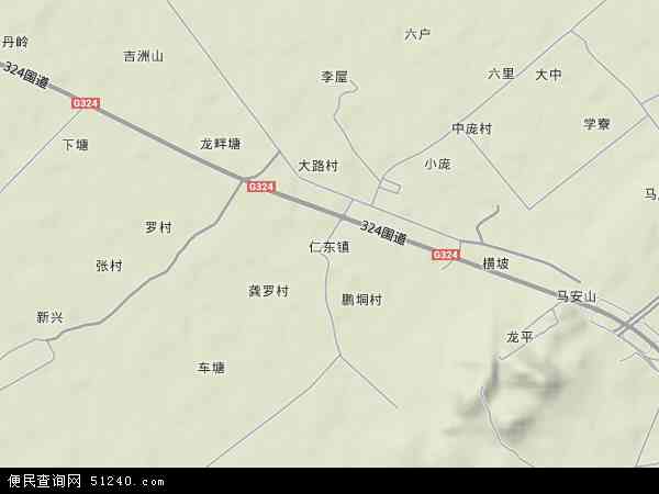 中国广西壮族自治区玉林市玉州区仁东镇地图(卫星地图)图片