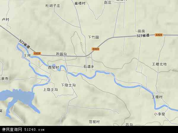 中国河南省郑州市登封市石道乡地图(卫星地图)图片