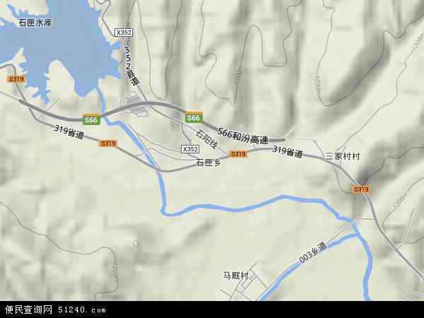 中国山西省晋中市左权县石匣乡地图(卫星地图)图片