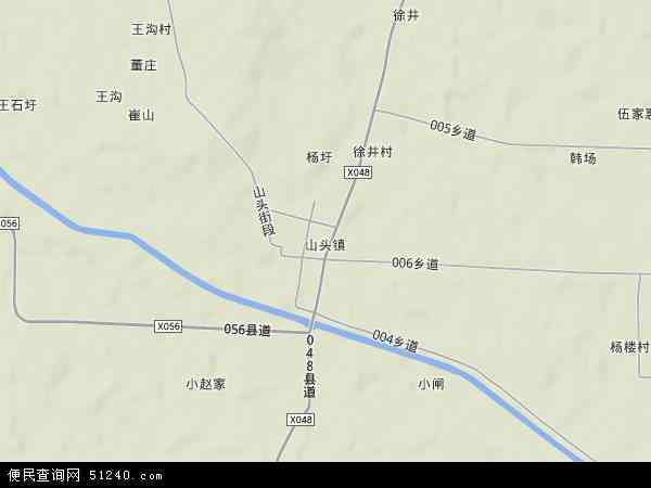 中国安徽省宿州市泗县山头镇地图(卫星地图)图片