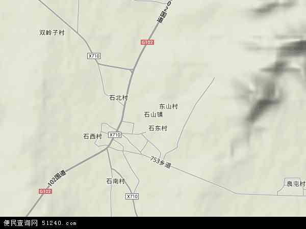 中国辽宁省锦州市凌海市石山镇地图(卫星地图)