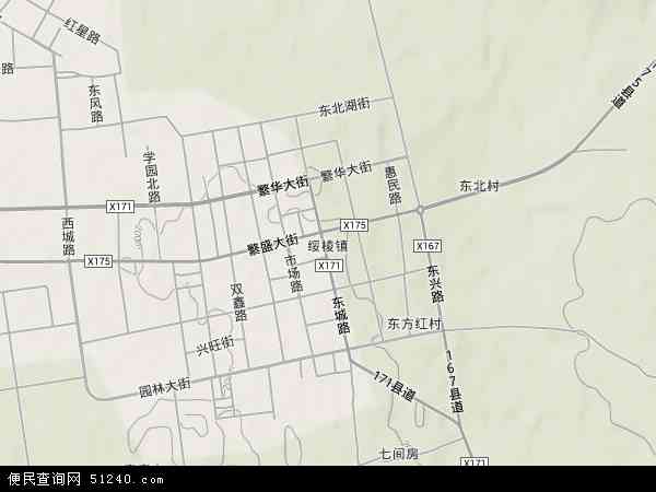 黑龙江省绥棱县城镇地图展示图片