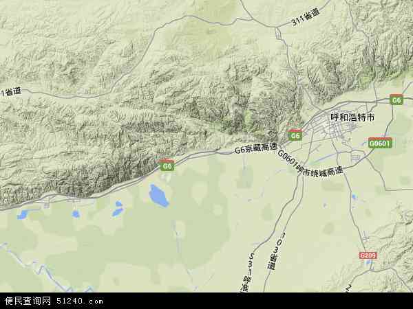 中国内蒙古自治区呼和浩特市土默特左旗地图图片