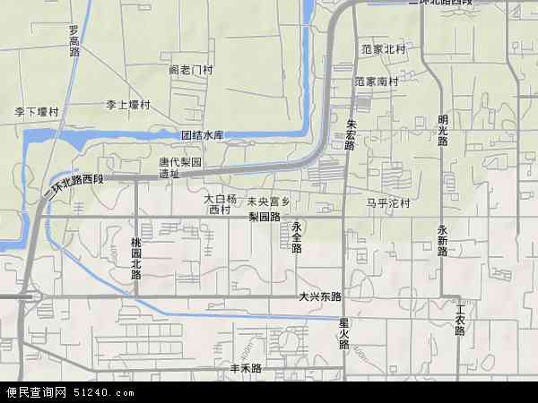 中国陕西省西安市未央区未央宫地图(卫星地图