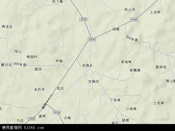 中国河南省信阳市光山县文殊乡地图(卫星地图)图片