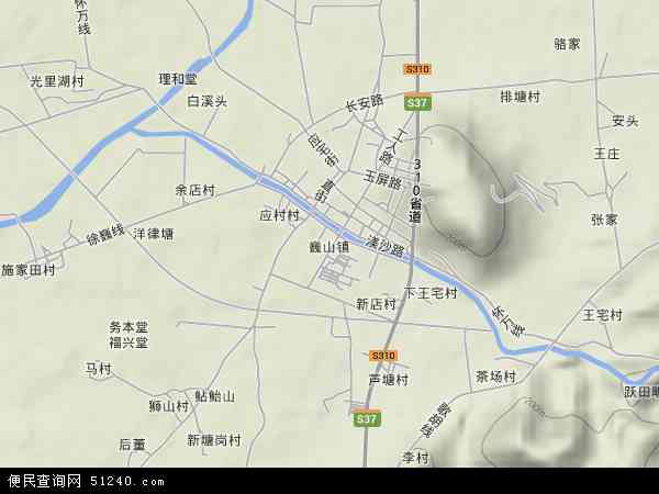中国浙江省金华市东阳市巍山镇地图(卫星地图)图片