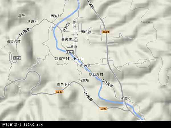 山西省 忻州 市偏关县新关镇地图(地图)