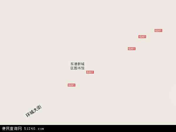 中国辽宁省丹东市东港市新城地图(卫星地图)图片