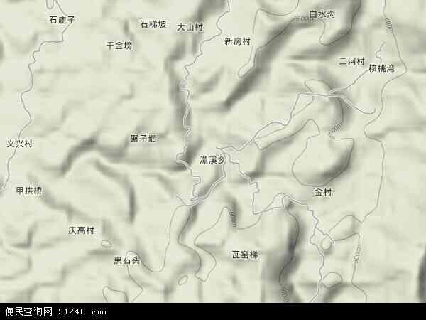 中国四川省宜宾市高县潆溪乡地图(卫星地图)图片