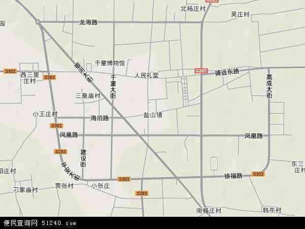 河北省沧州市盐山县盐山镇地图(地图)