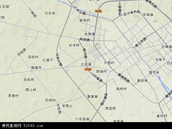 中国四川省德阳市什邡市元石镇地图(卫星地图)图片
