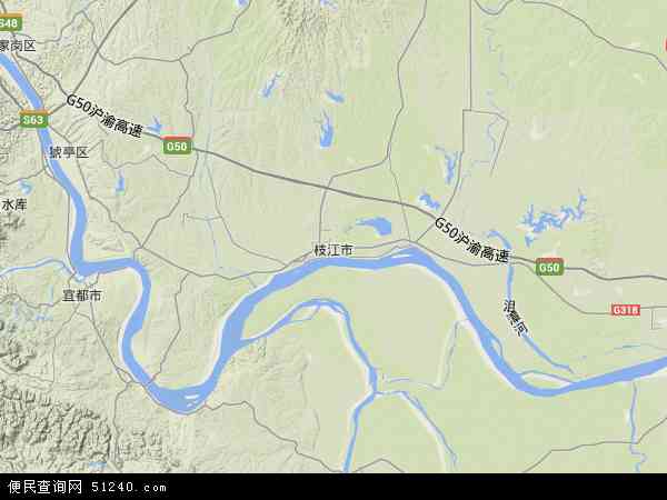枝江市卫星地图