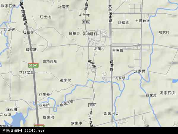 中国 重庆 市 沙坪坝 区 曾家镇 地图(卫星地图)图片