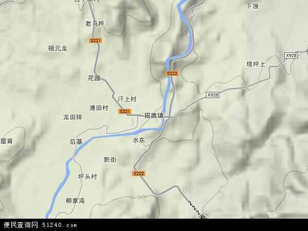 中国江西省抚州市乐安县招携镇地图(卫星地图