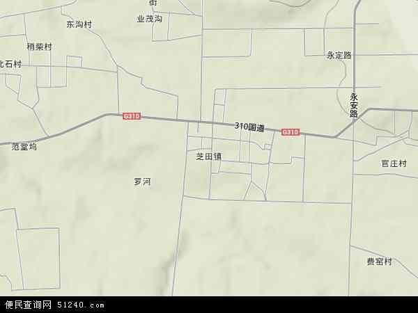 中国河南省郑州市巩义市芝田镇地图(卫星地图)图片