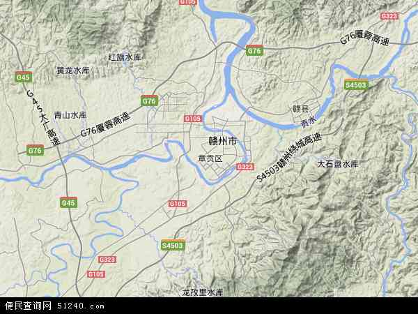 江西省赣州市章贡区地图(地图)