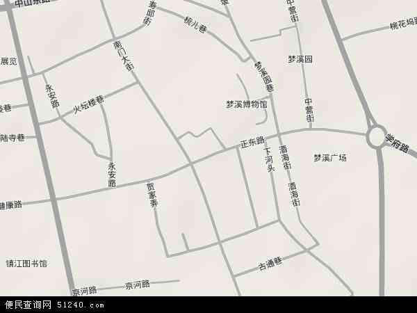 中国江苏省镇江市京口区正东路地图(卫星地图)图片