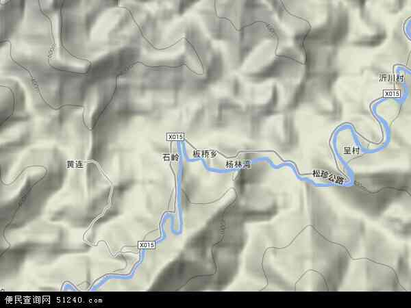 中国安徽省黄山市休宁县板桥乡地图(卫星地图