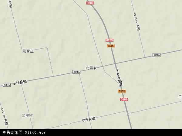 中国山西省运城市临猗县北景乡地图(卫星地图)图片