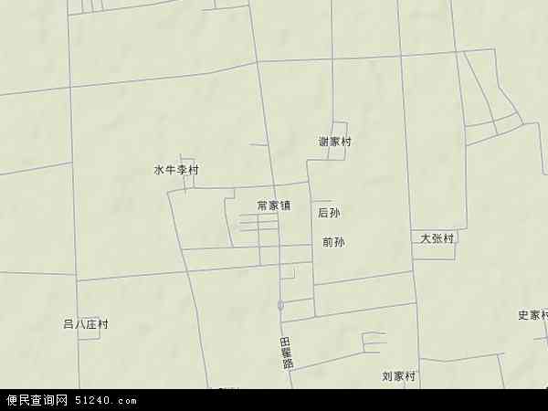 中国山东省淄博市高青县常家镇地图(卫星地图)图片