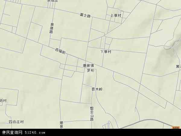 中国山东省泰安市肥城市潮泉镇地图(卫星地图)图片