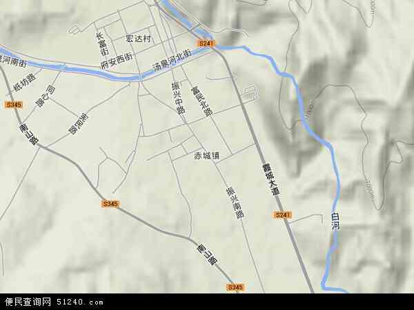 中国河北省张家市赤城县赤城镇地图(卫星地图)图片